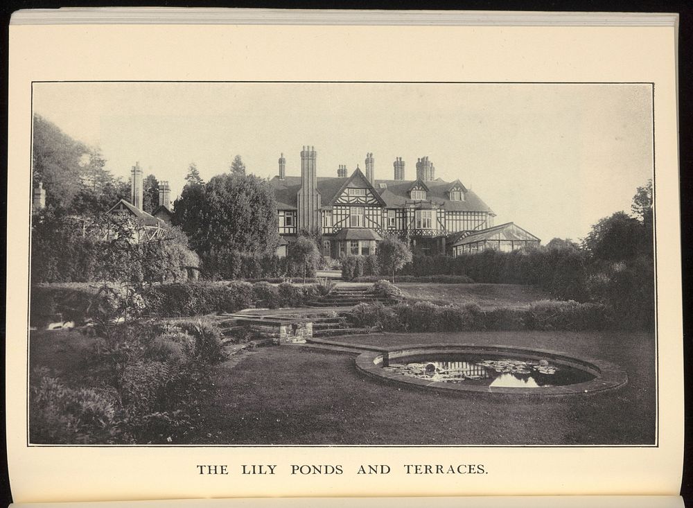 "The Lily Pond and Terraces" of Burcot Grange. 1938.