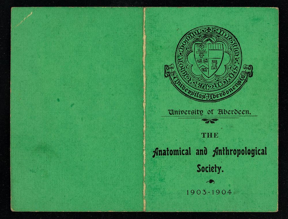 University of Aberdeen : the Anatomical and Anthropological Society : 1903-1904 : [membership card].