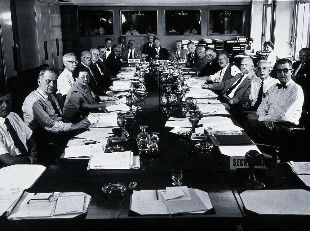 Research Planning and Coordination Annual meeting (WHO). Photograph, 1960.