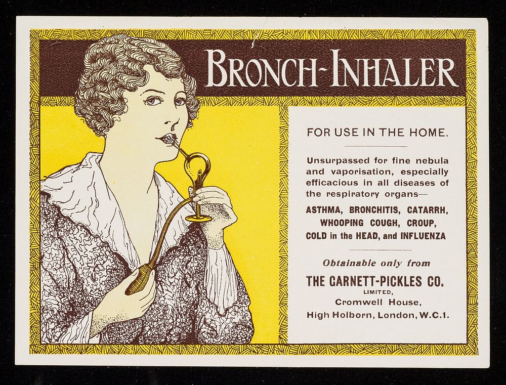 Bronch-Inhaler : for use in the home : unsurpassed for fine nebula and vaporisation, efficacious in all diseases of the…