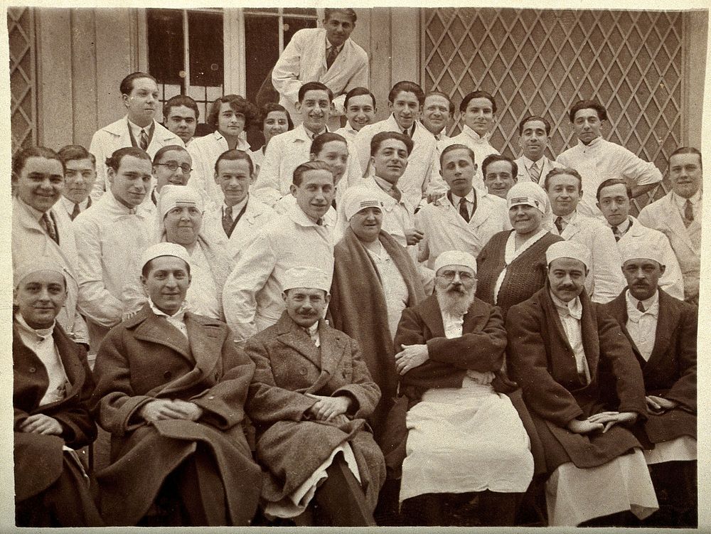 F. Lejars and staff. Photograph.