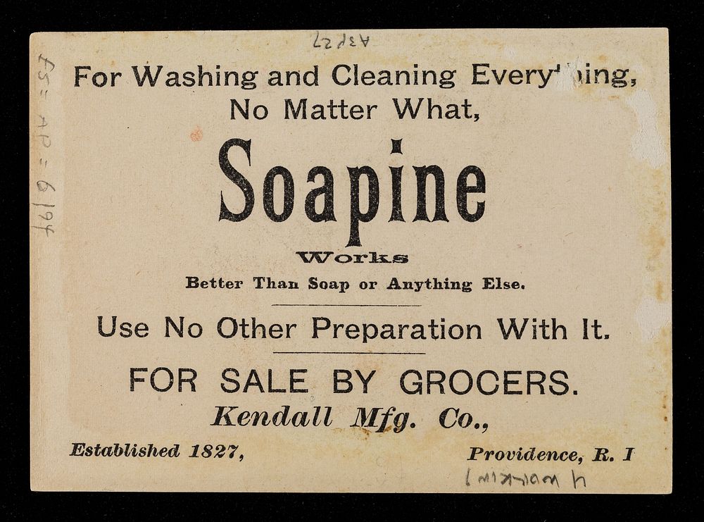Soapine : for washing and cleaning everything, no matter what, Soapine works better than soap or anything else : use no…