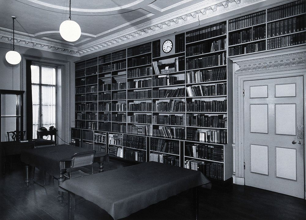 The Wellcome Historical Medical Museum, 28 Portman Square, London: part of the Library, c. 1954. Photograph.