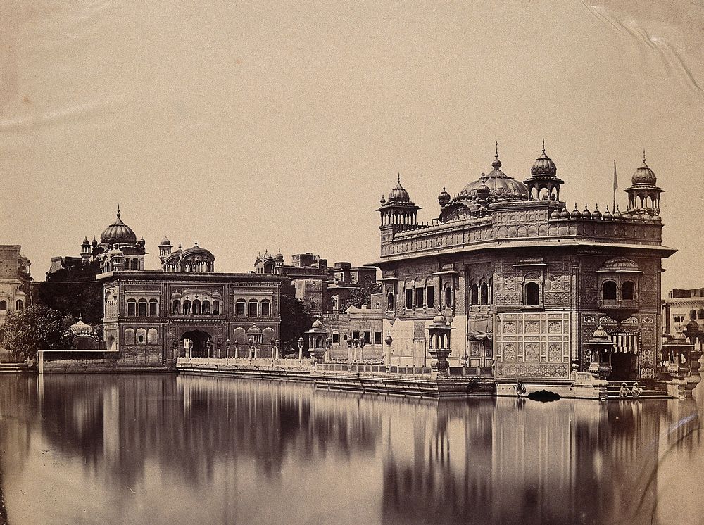 The Golden Temple, Amritsar, India. Photograph by Felice Beato, ca. 1858.