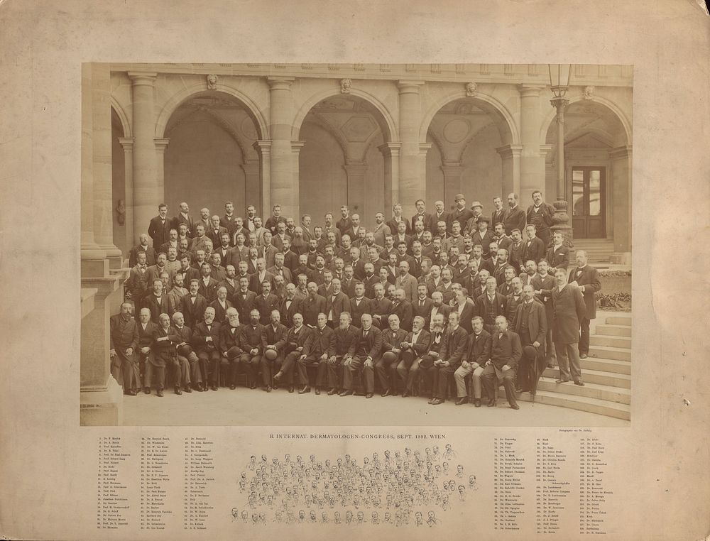 Second International Congress of Dermatology, Vienna. Photograph by Dr Székely, 1892.