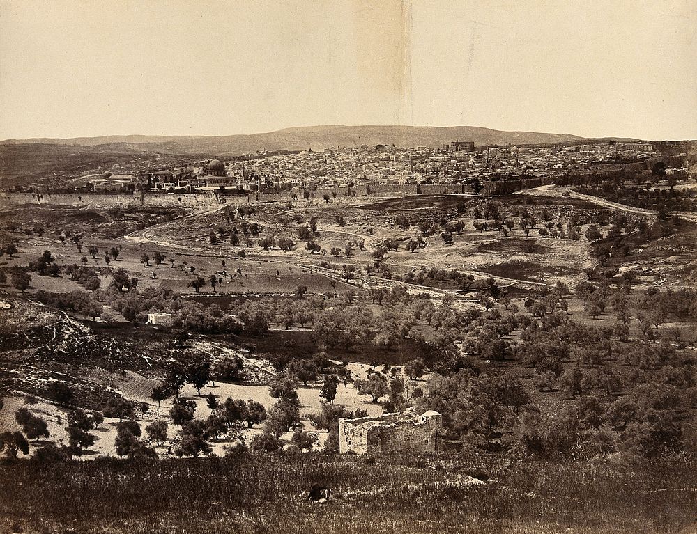 Jerusalem: view from the Mount of Olives. Photograph by Francis Frith, 1858.