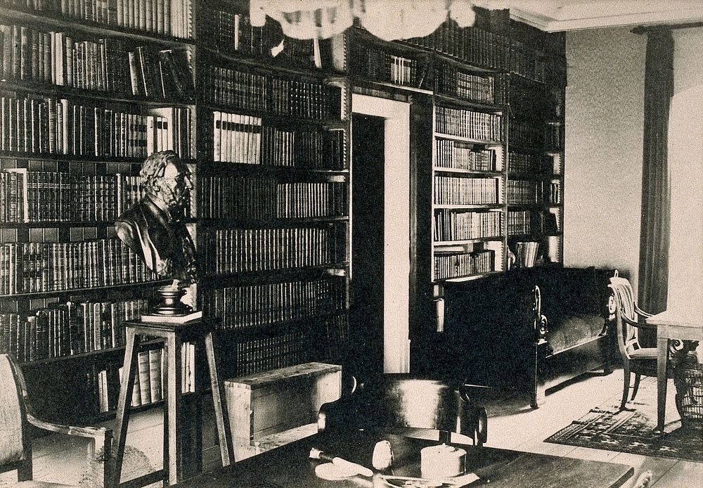 The study of J.B. Boussingault in Liebfrauenberg abbey, Gœrsdorf, France. Photograph.