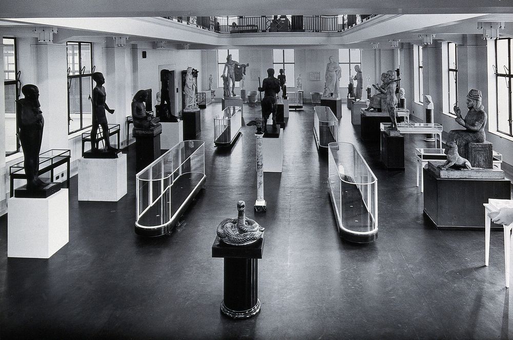 The Wellcome Research Institution's building, Euston Road, London: the Hall of Statuary of the Wellcome Historical Medical…