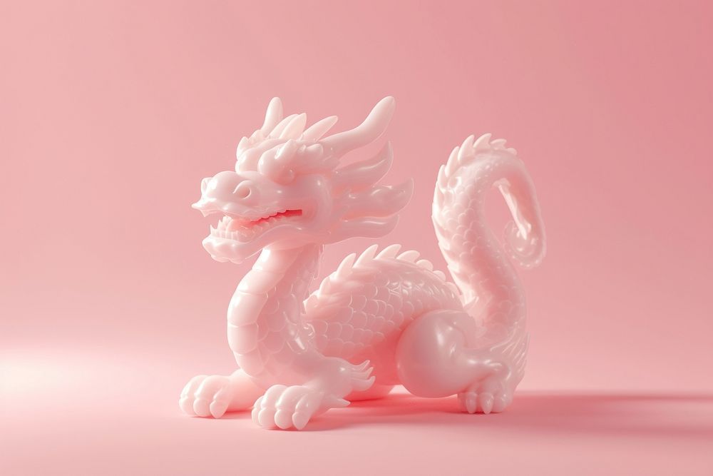 Chubby cute chinese dragon representation creativity sculpture.