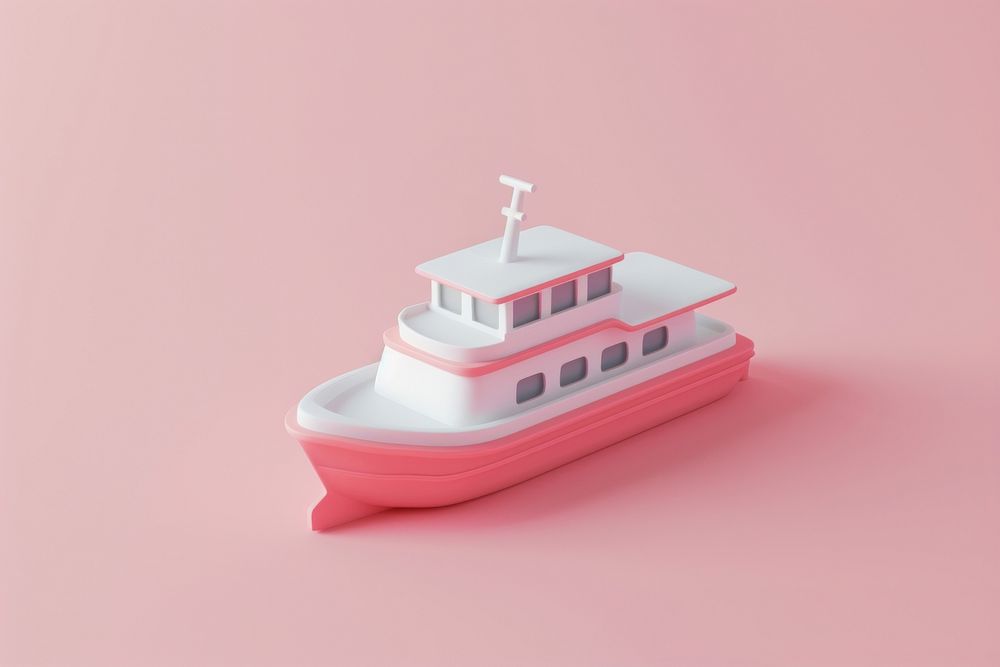 Ferry isometric watercraft vehicle yacht.