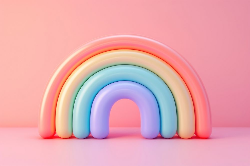 Rainbow arch refraction spectrum idyllic.