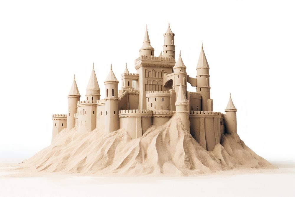 Minimal castle sand architecture building.