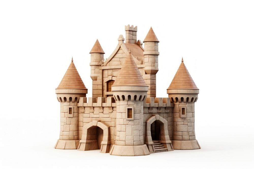 Simple castle architecture building toy.