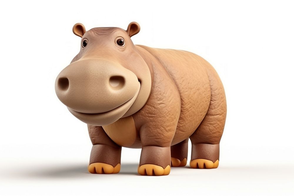 Simple hippo mammal animal pig.