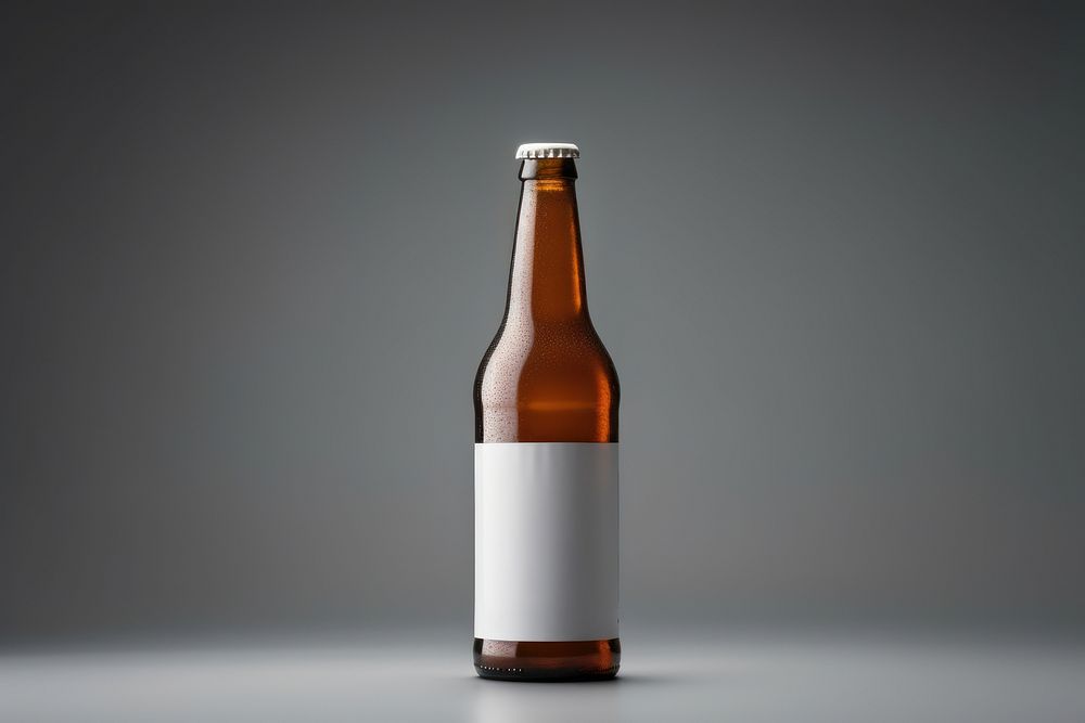 Beer bottle drink lager condensation.