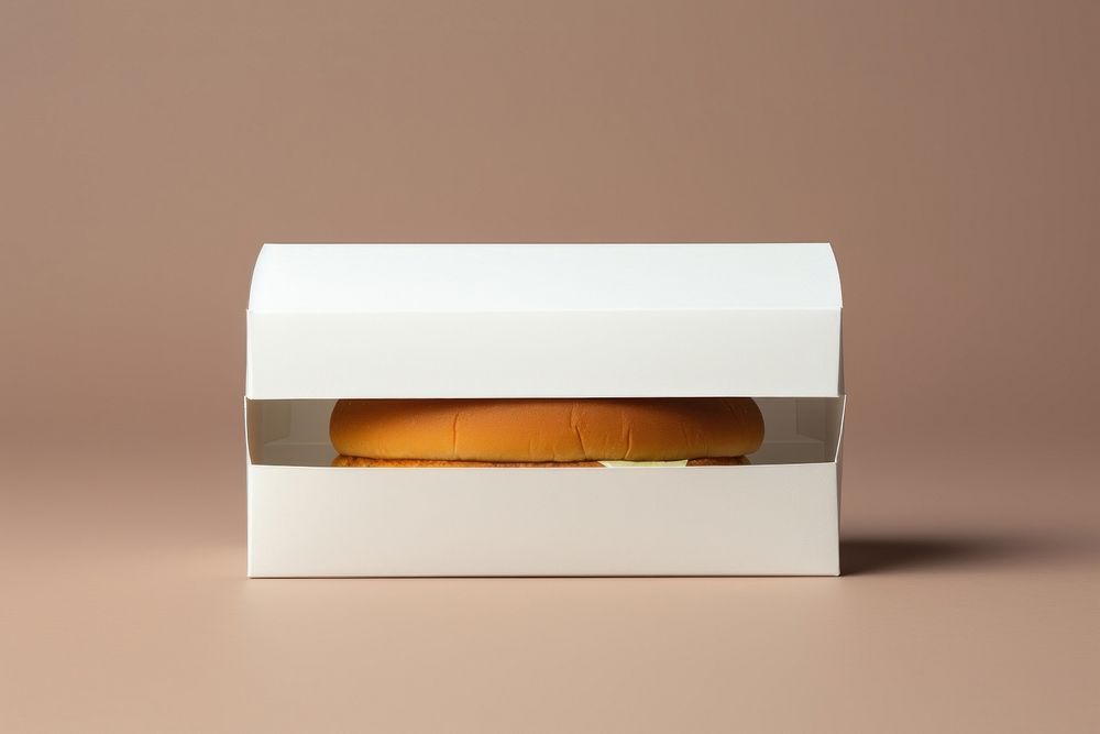 Blank white burger box food simplicity rectangle.