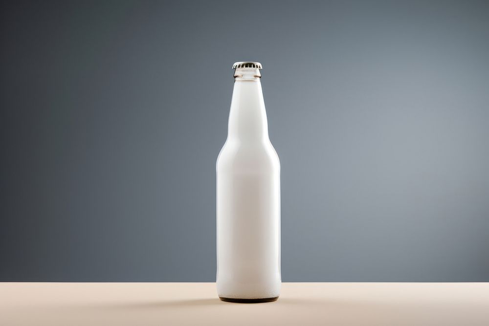 Beer bottle glass drink milk.