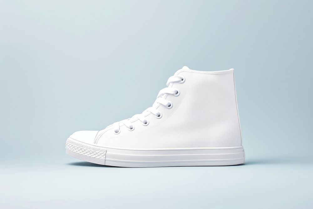 Hight top shoes footwear white clothing.