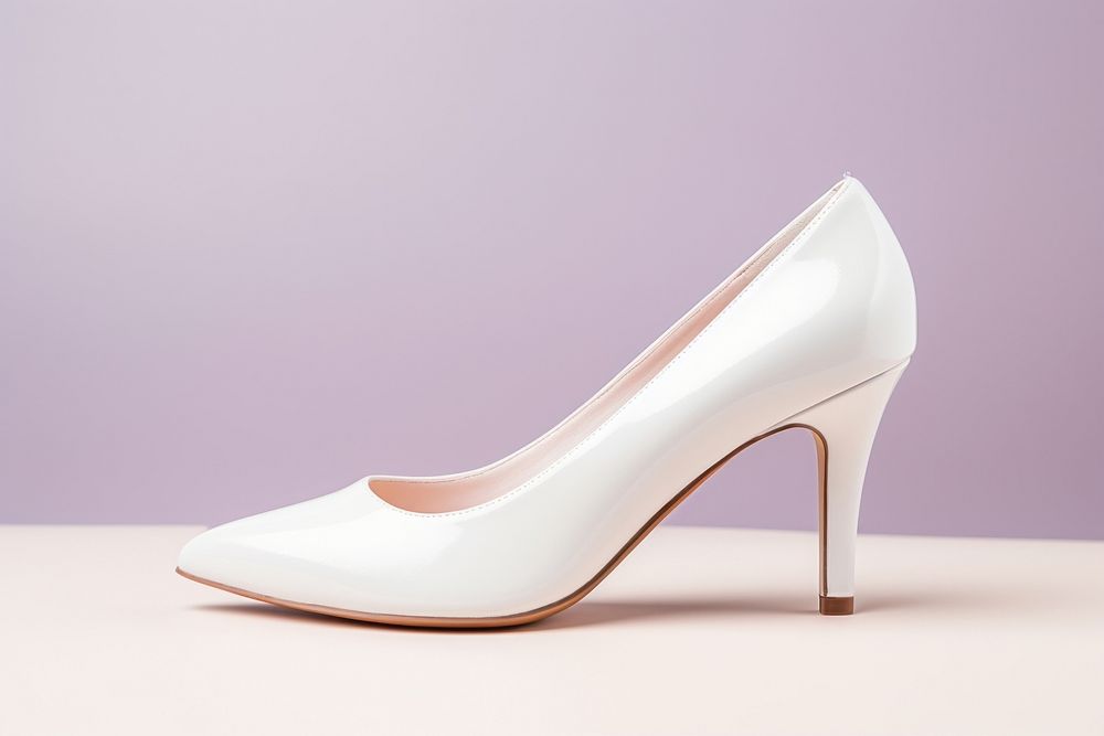 Hight heels footwear white shoe.