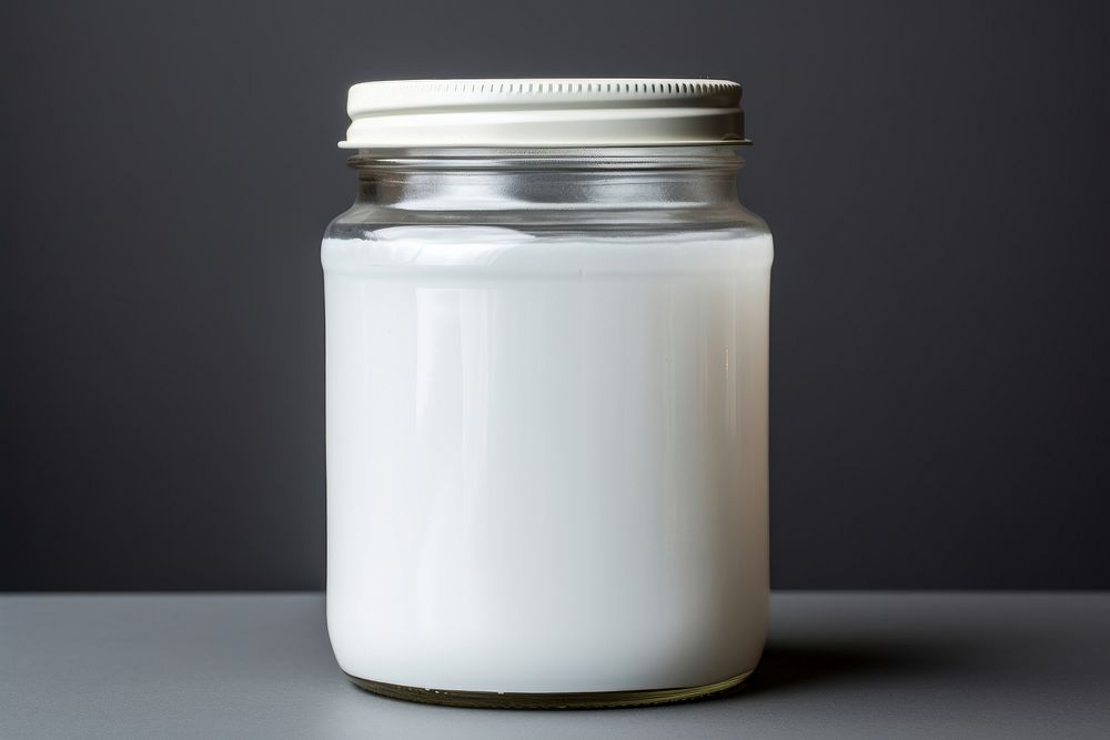 Jar milk drinkware container.