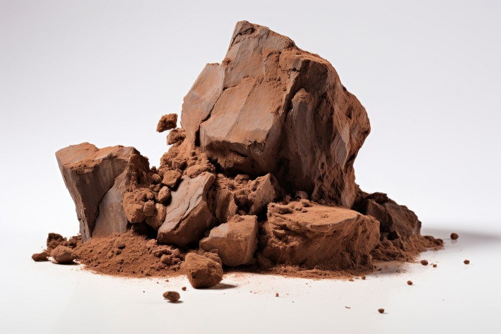 Chunks dirt chocolate dessert rock.