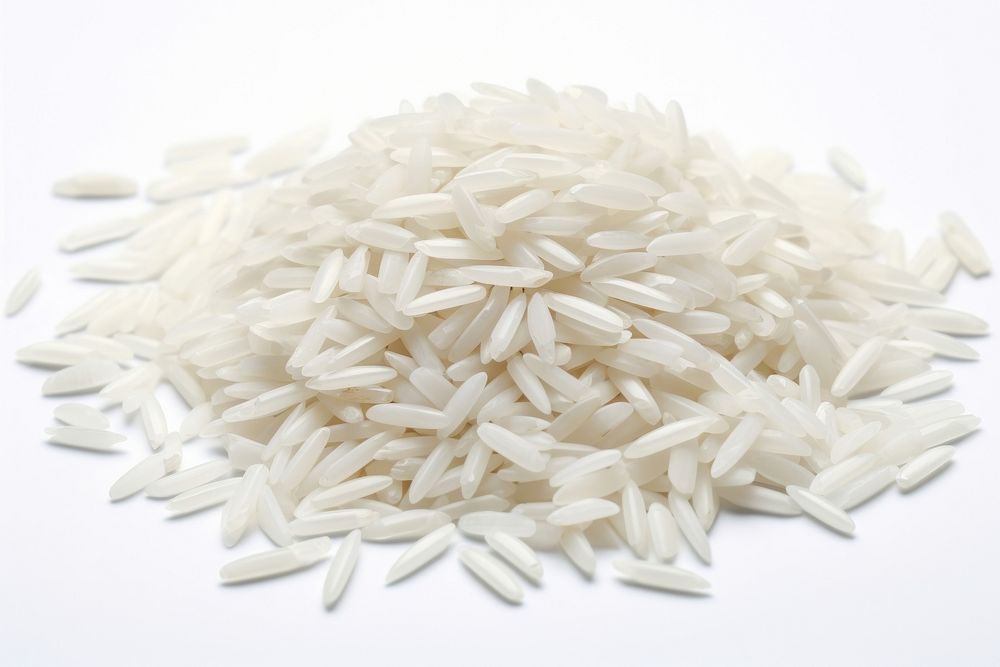 White rice food white background medication.