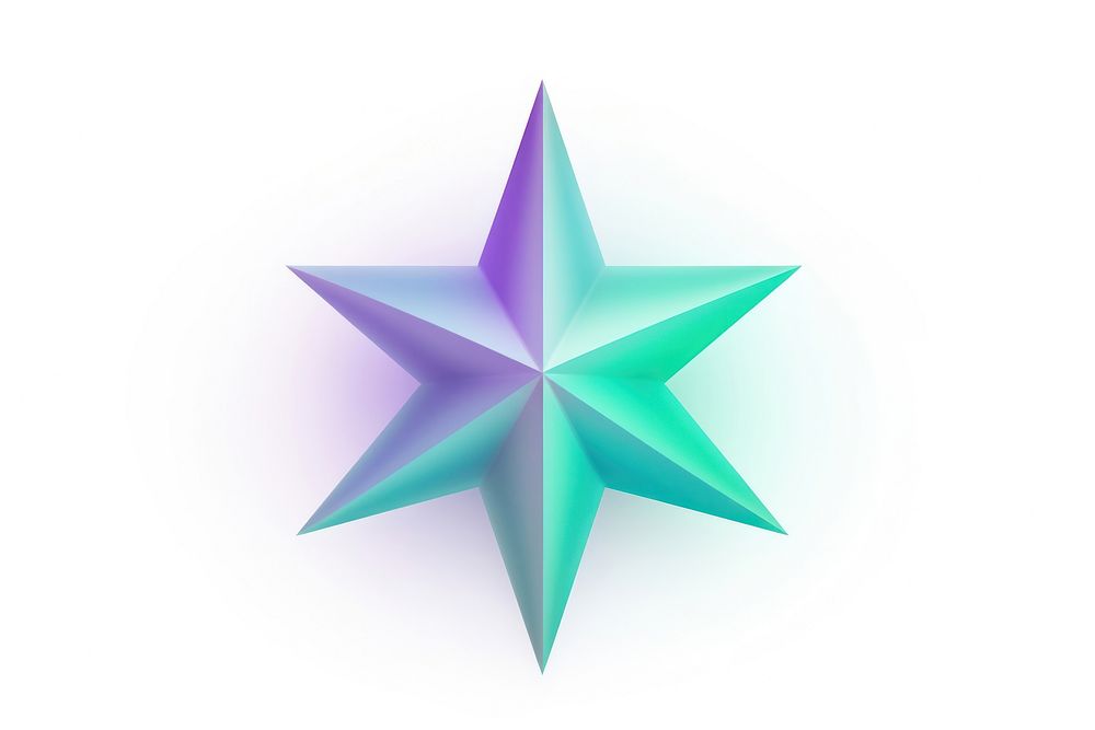Abstract gradient illustration star purple symbol origami.