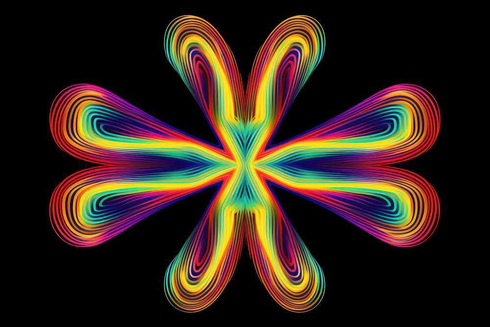 Cross abstract pattern illuminated.