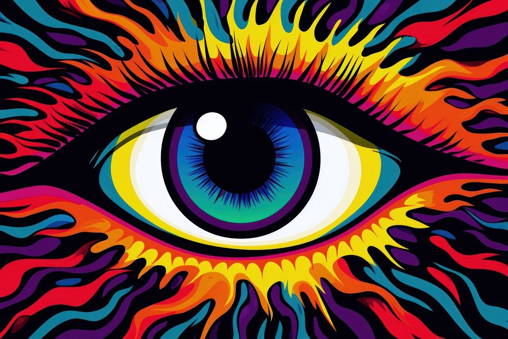 Eyes abstract graphics pattern.