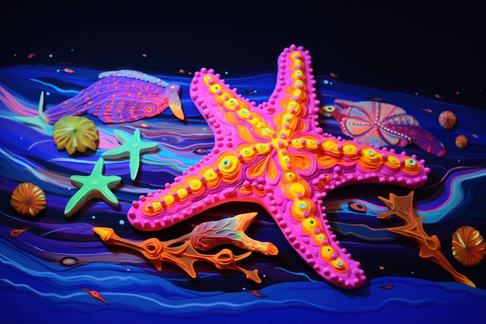Starfish purple starfish marine.