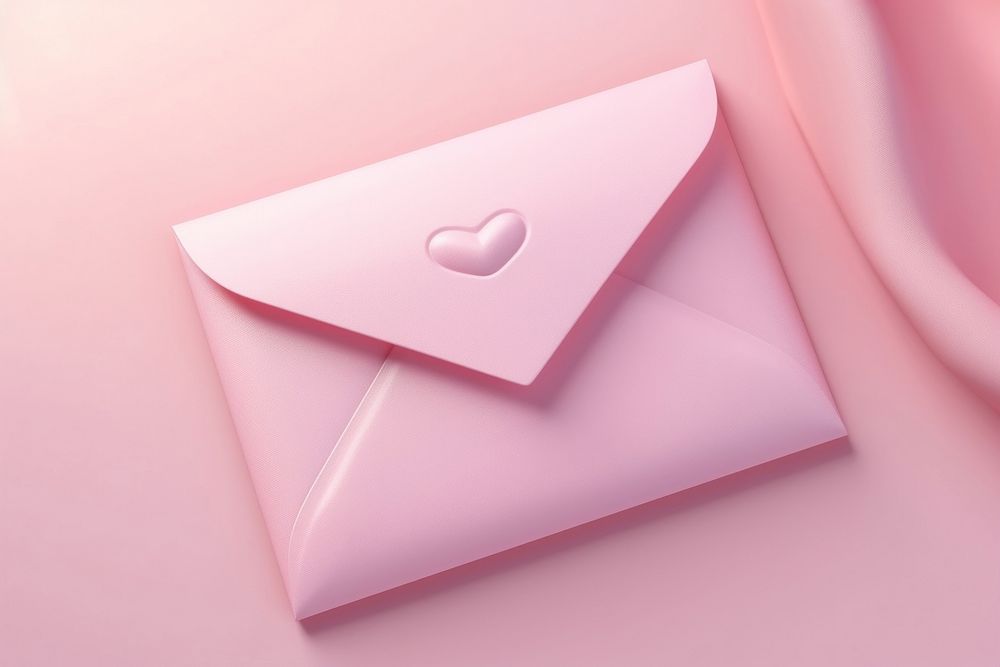 A hreart and brown envelope pink letterbox magenta.