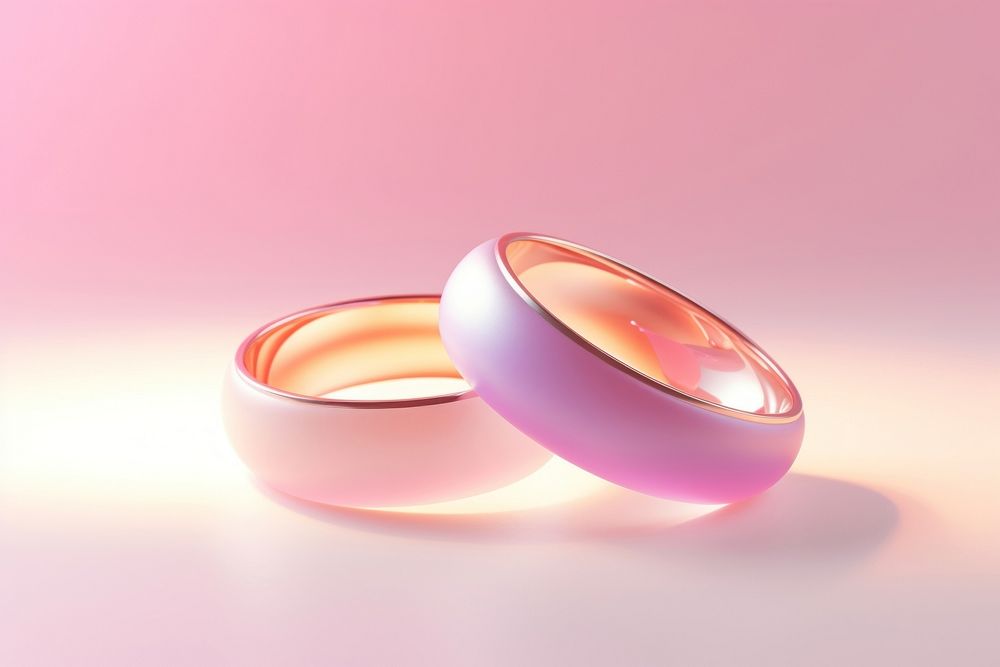 Love wedding rings pastel jewelry pink celebration.
