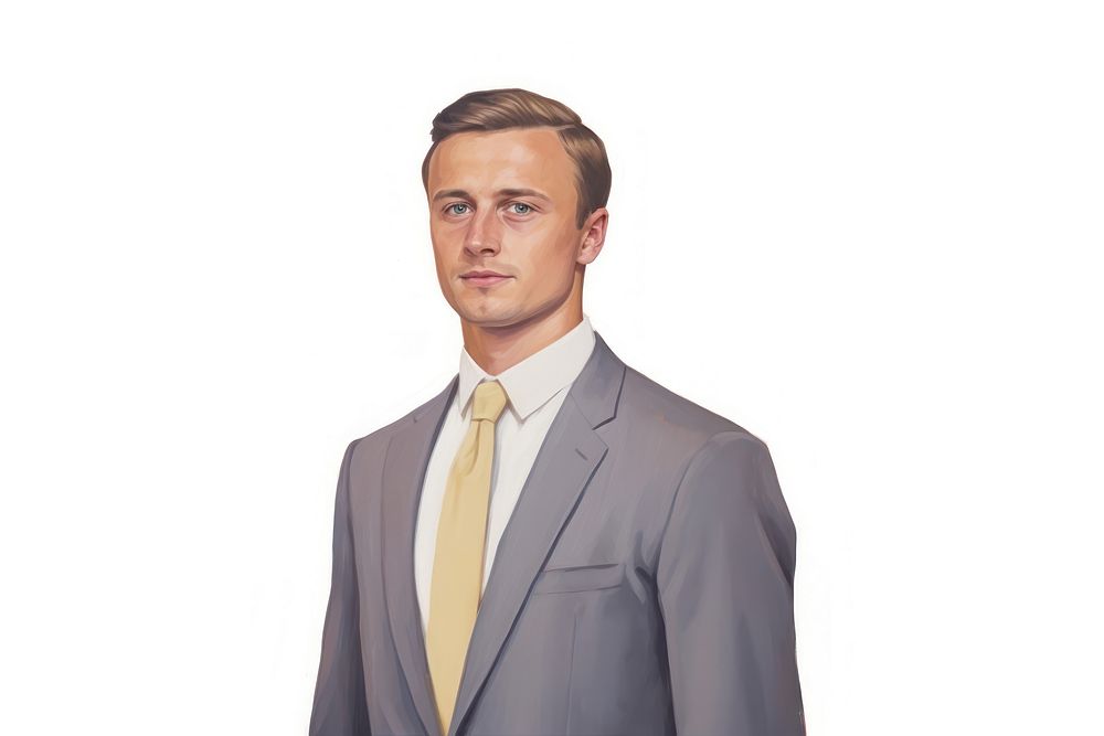 Businessman portrait necktie blazer.