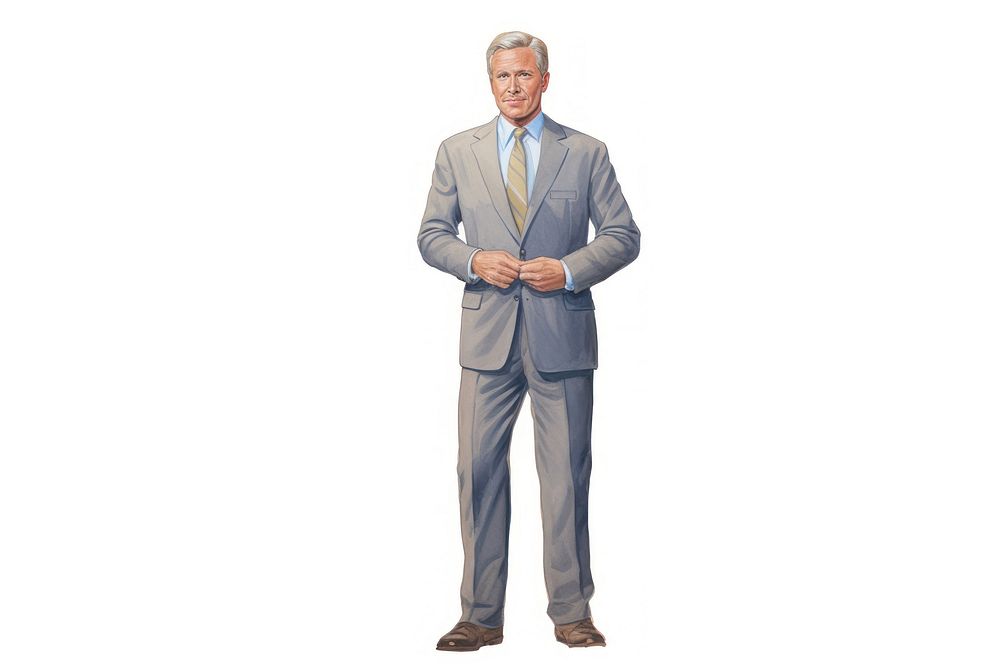 Businessman standing blazer tie.