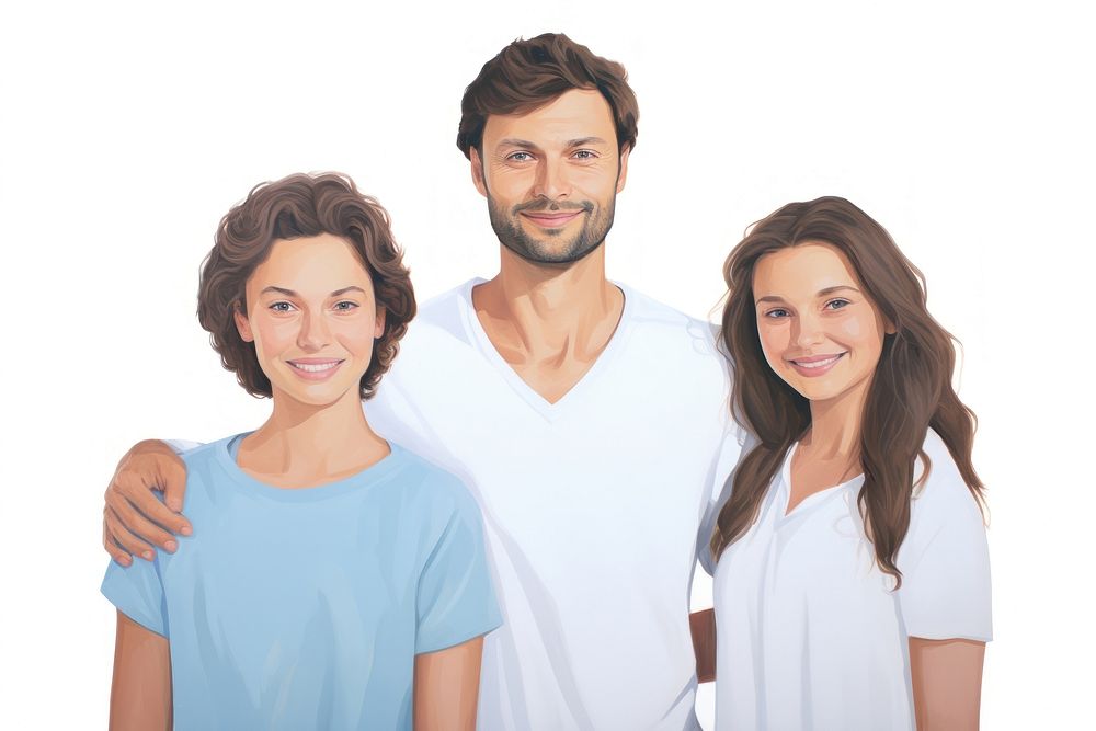 Family portrait t-shirt sleeve.