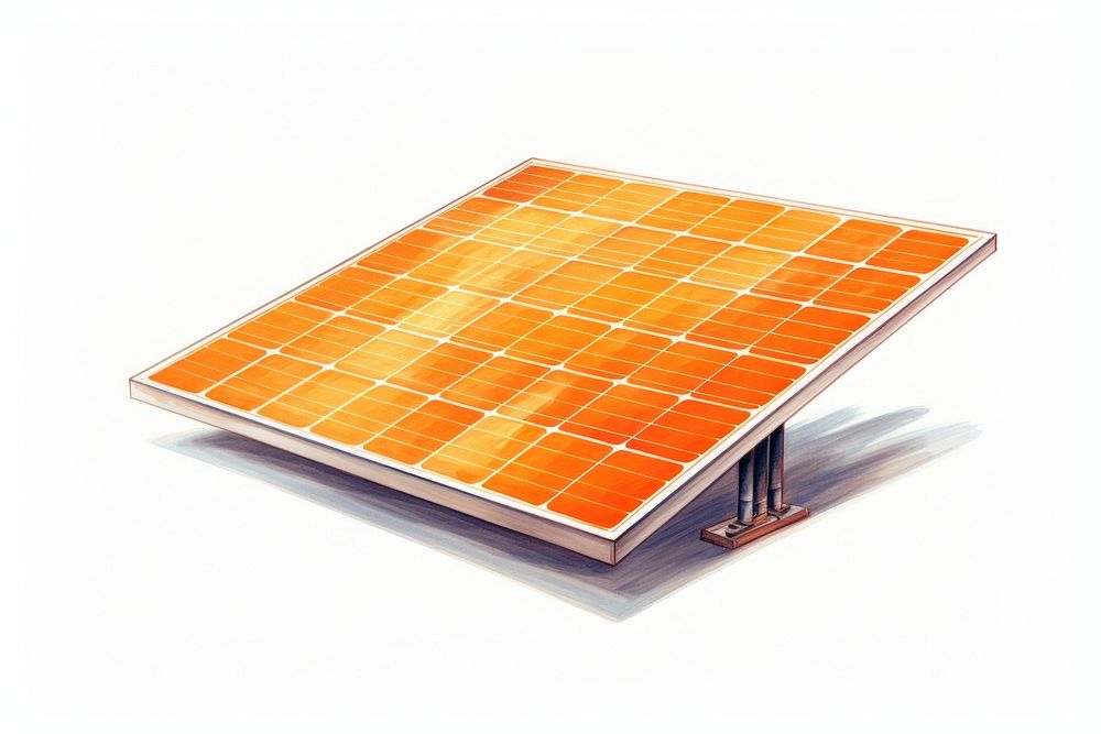 Solar panel table white background solar panels.