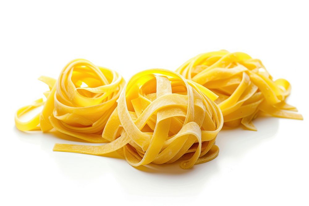 Food spaghetti pasta white background.