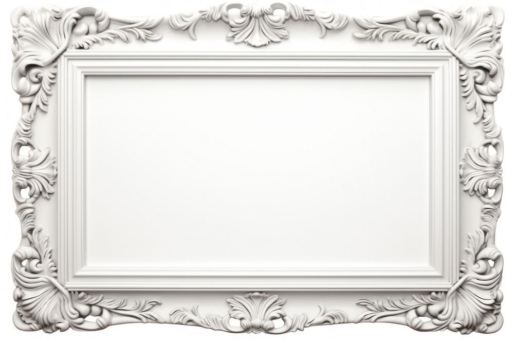 White picture frame vintage architecture backgrounds decoration.
