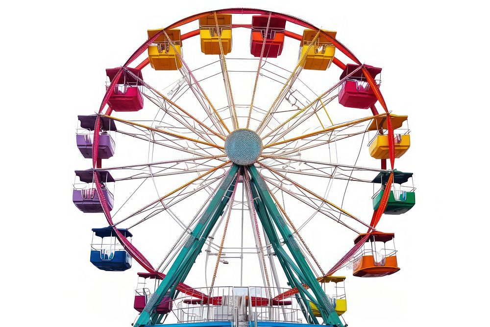 Ferris wheel fun white background merry-go-round.