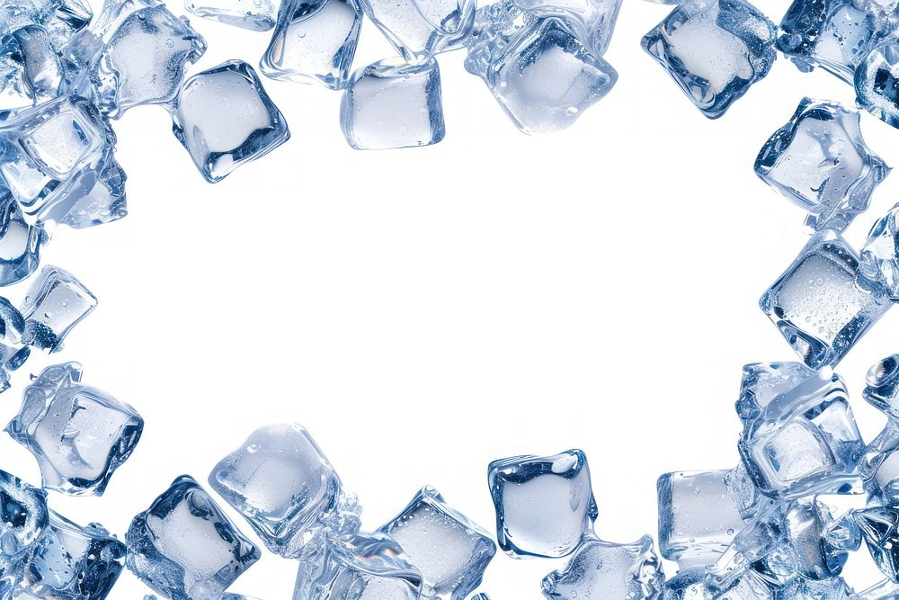 Pile of mini ice cubes backgrounds crystal jewelry.