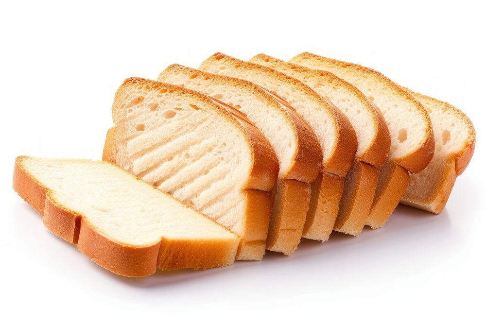 Sliced bread sliced food white background.