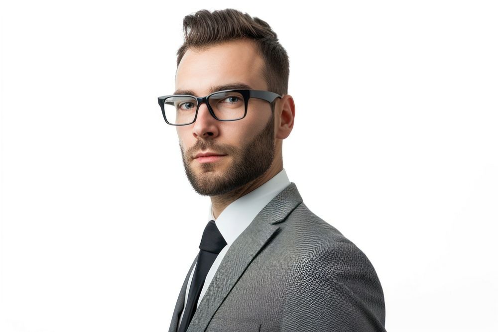 Businessman portrait glasses adult.