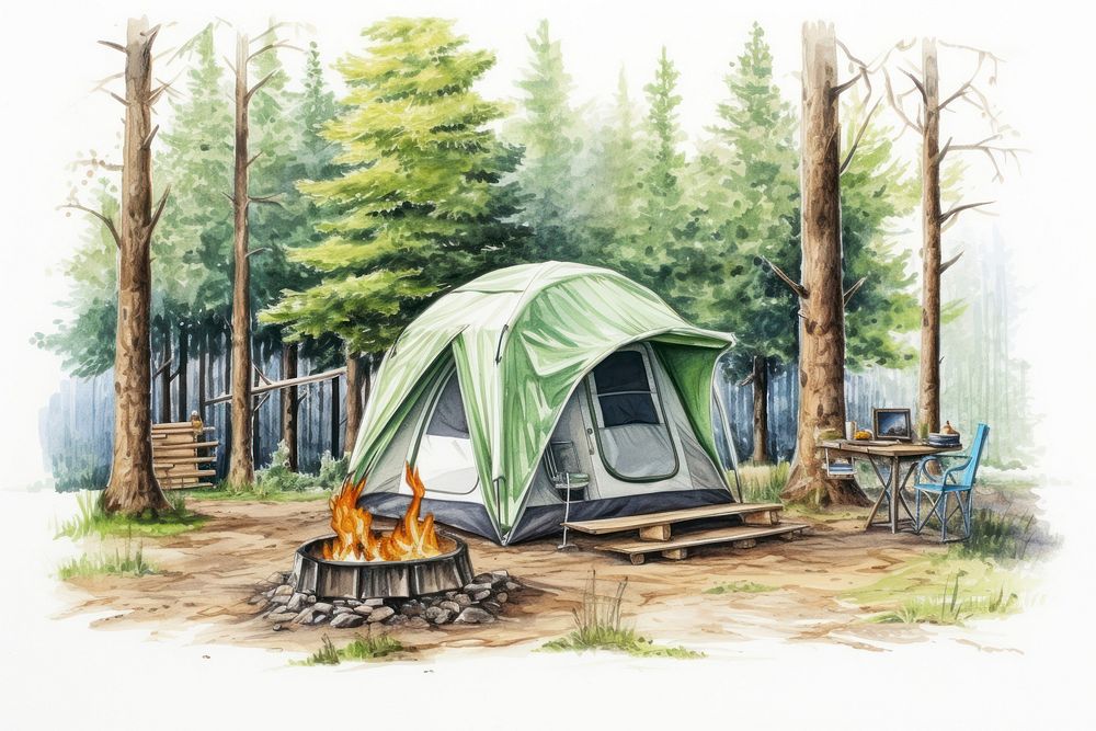 Camping outdoors tent architecture.