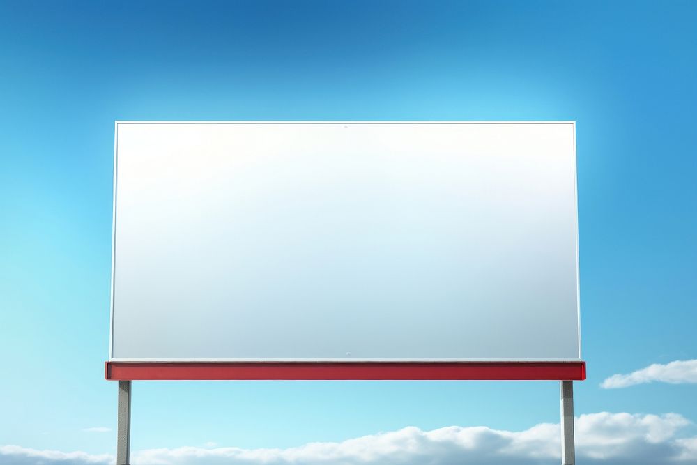 Blank billboard advertisement architecture atmosphere.