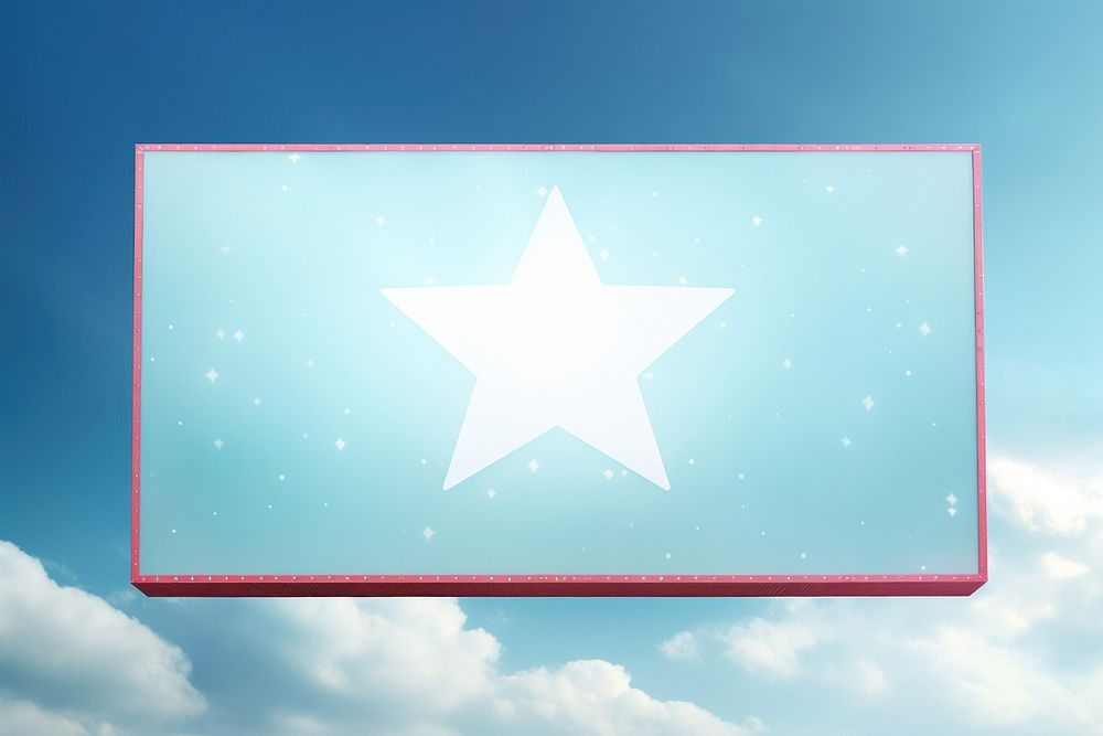 Blank billboard outdoors symbol star.