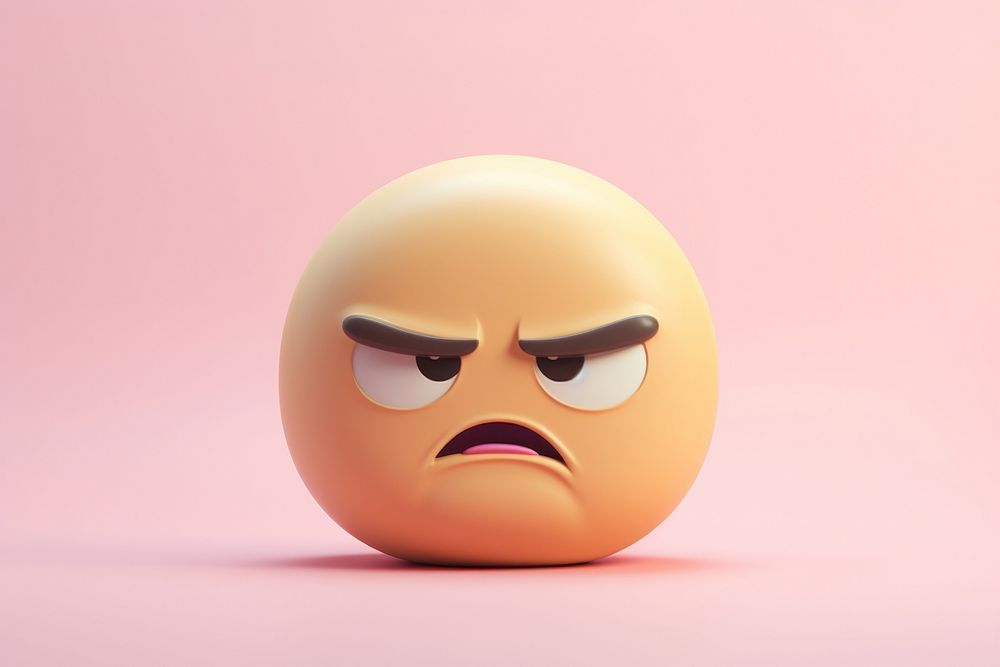 Angry emoji representation displeased investment.