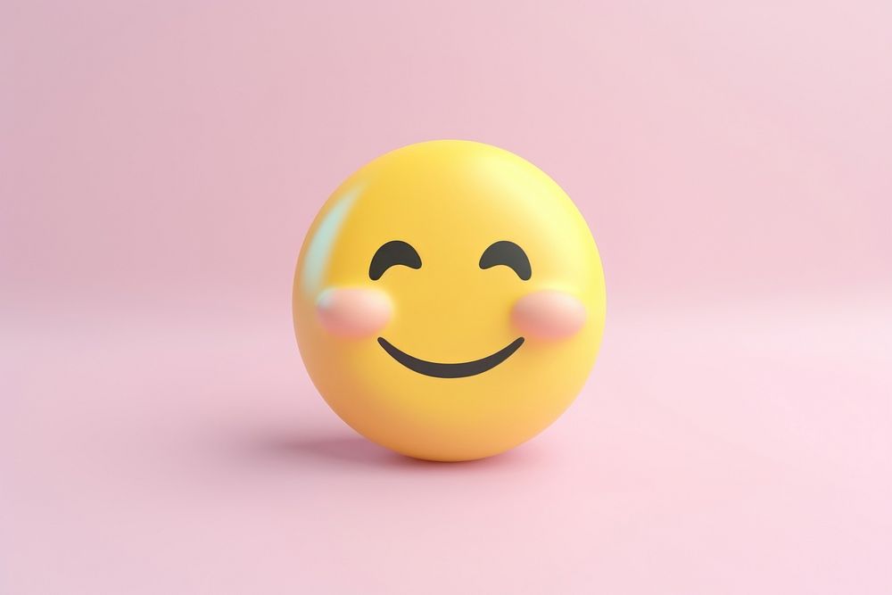Laugh emoji face anthropomorphic representation.