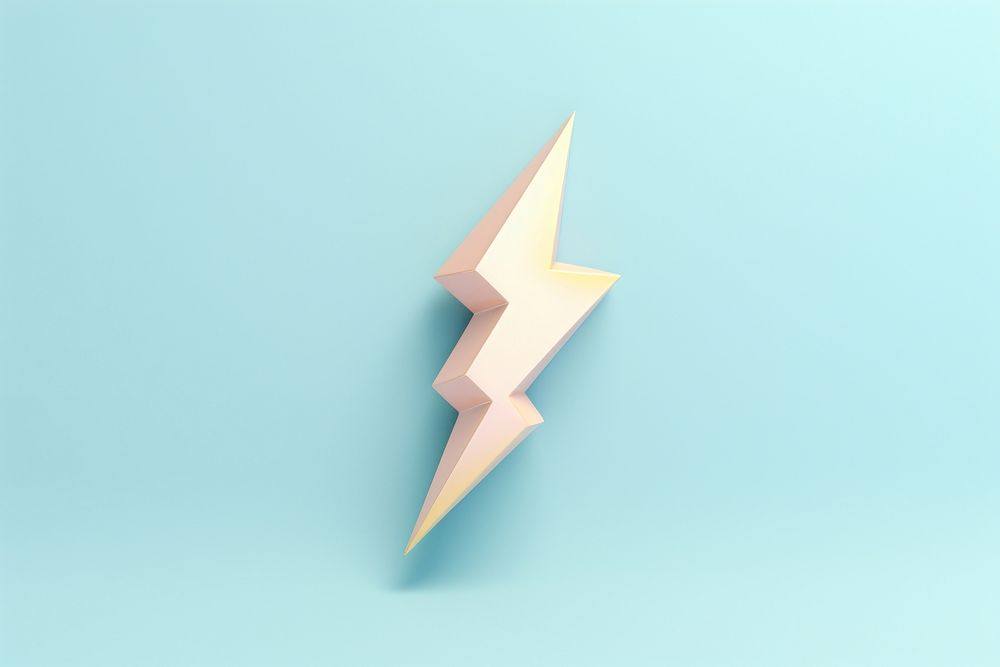 Lightning shape electricity origami circle.