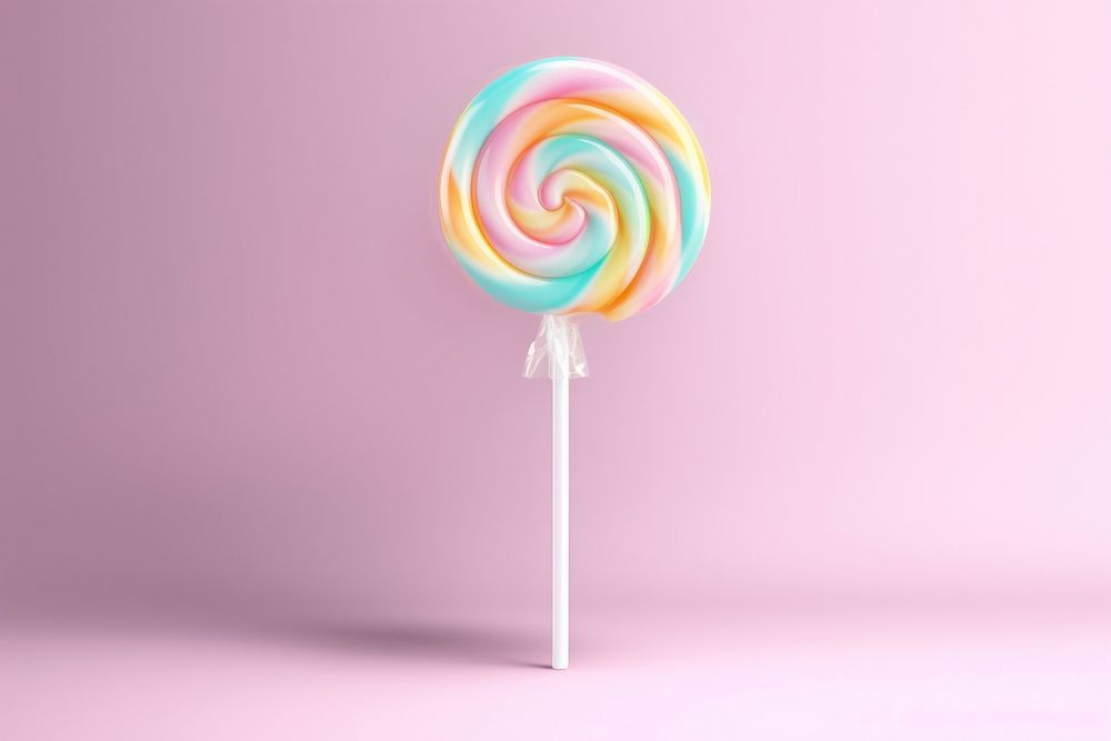 Lollipop in plastic bag confectionery candy food.