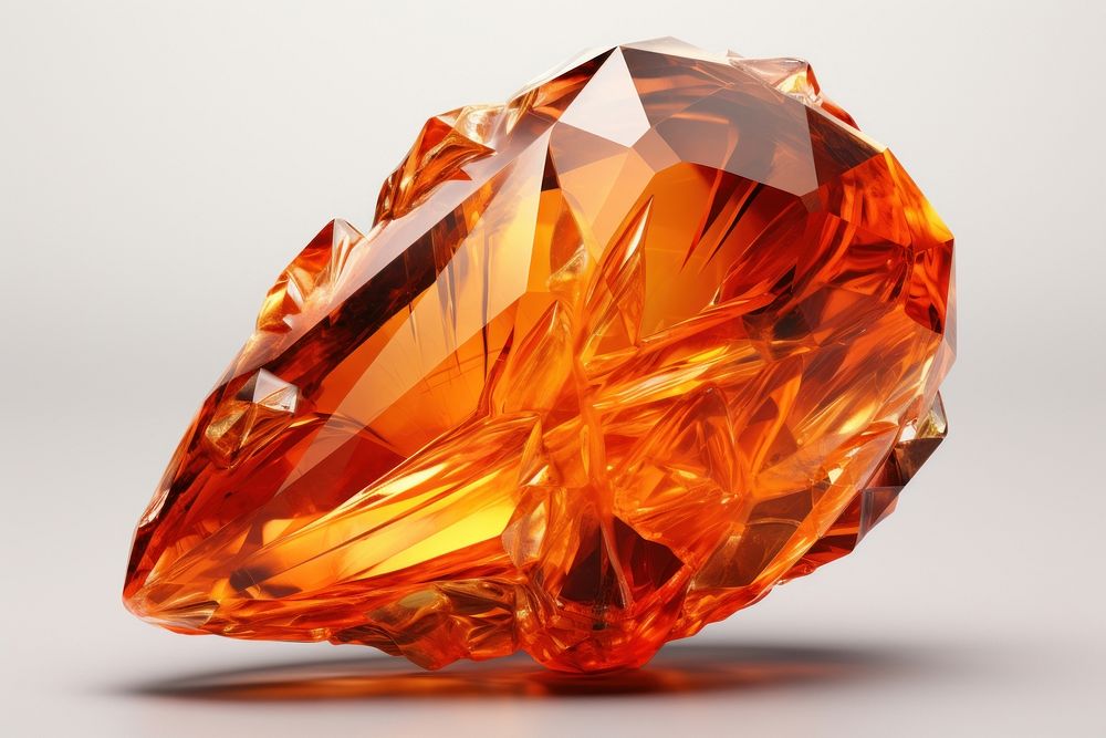 Orange gemstone crystal mineral.